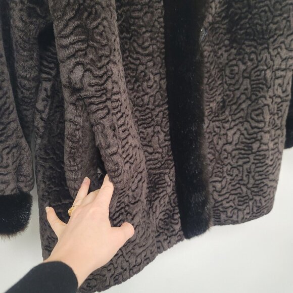 VTG Sportowne Womens Afghan Penny Lane Fur Coat Size 8 Mob Wife Indie Sleaze - Picture 3 of 14